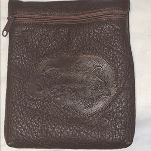 Carlos Falchi vintage brown leather crossbody